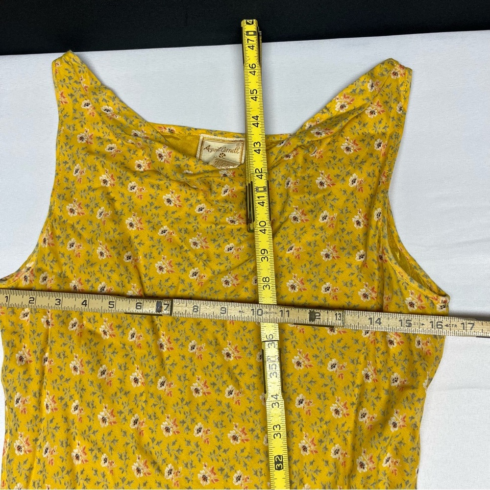 Vintage APRIL CORNELL Yellow Floral Dress Cottage Core farm house set - Picture 14 of 14
